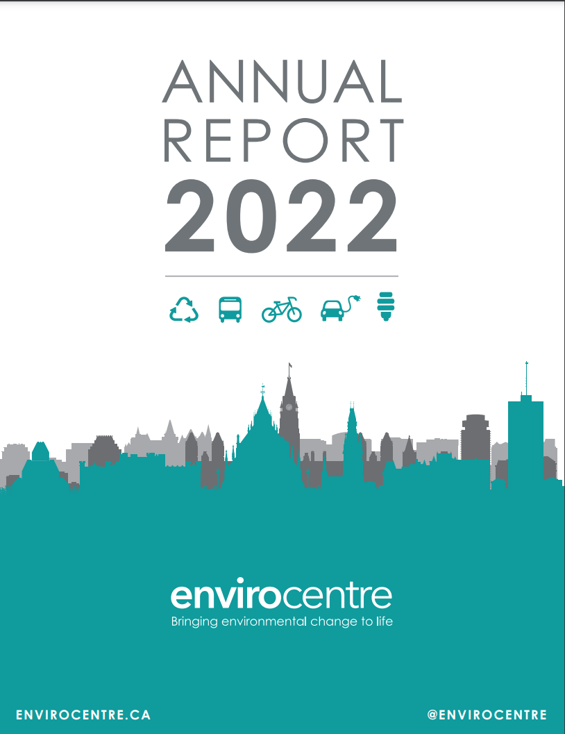 Cover of the EnviroCentre 2022 Annual Report.